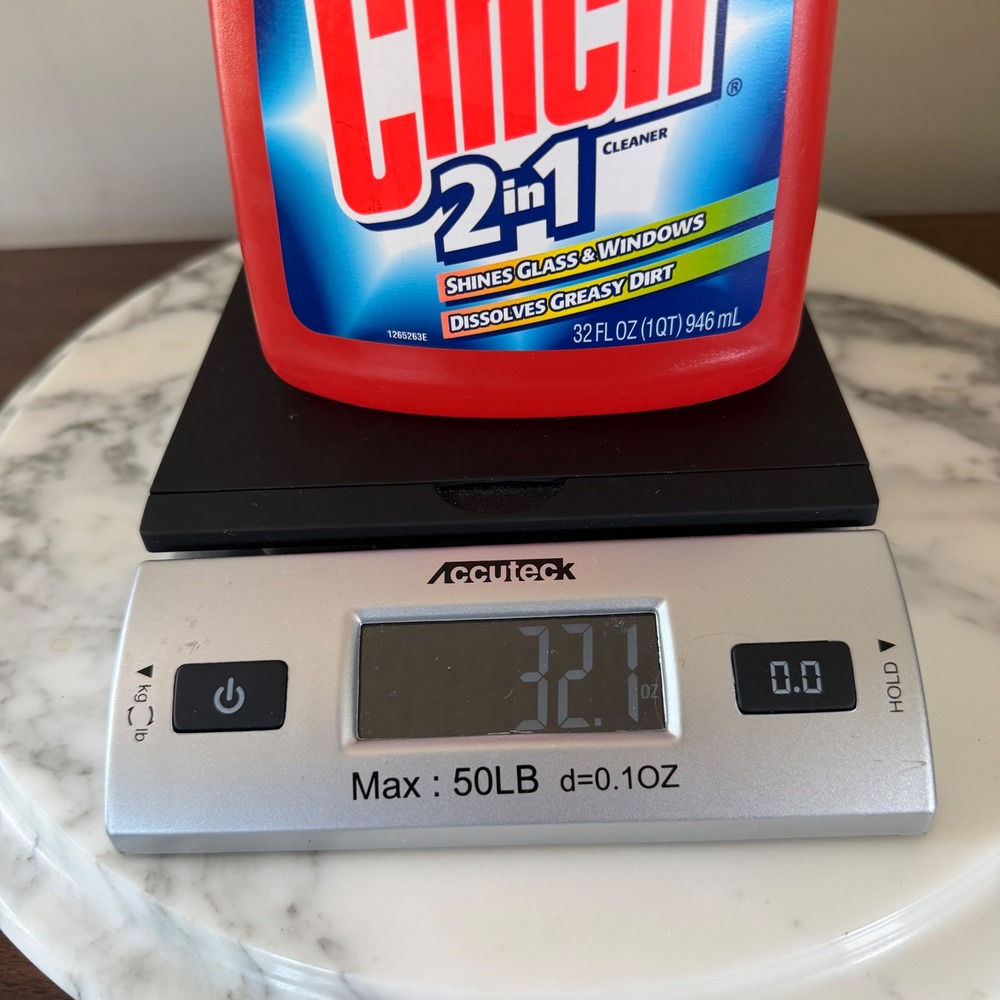 Cinch 2-in-1 Cleaner 32oz Streak Free Glass and Surface Spray Red Bottle 1265263 - Picture 2 of 6